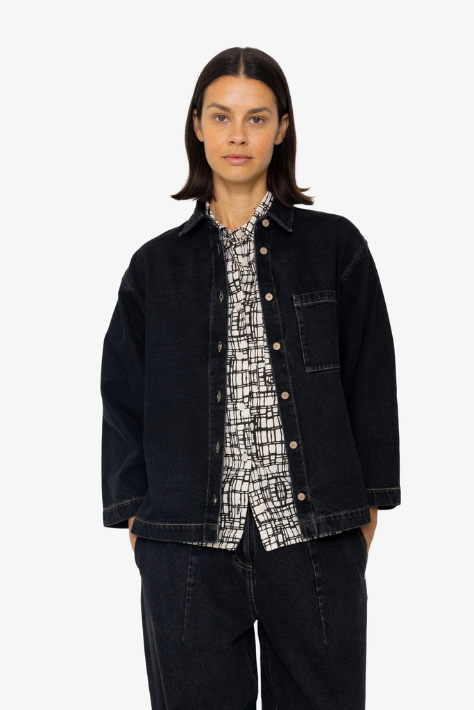 Folk Archive Shirt - Washed Black Denim