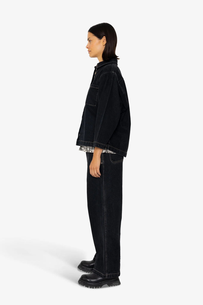 Folk Archive Shirt - Washed Black Denim
