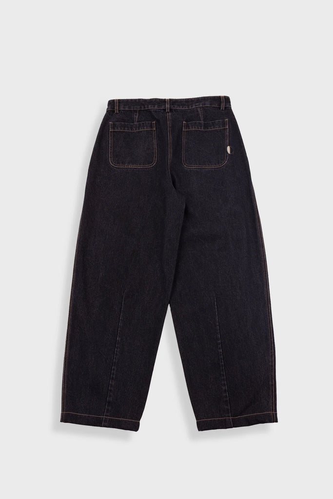 Folk Baggy Trousers - Washed Black Denim