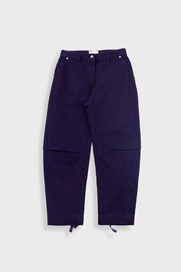 Folk Barrel Pants - Deep Indigo Slub