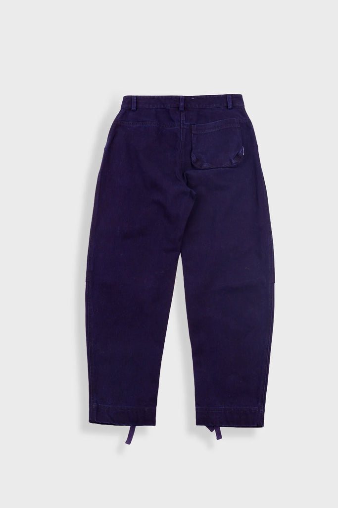 Folk Barrel Pants - Deep Indigo Slub