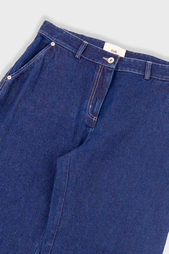 Folk Barrel Pants - Indigo Denim