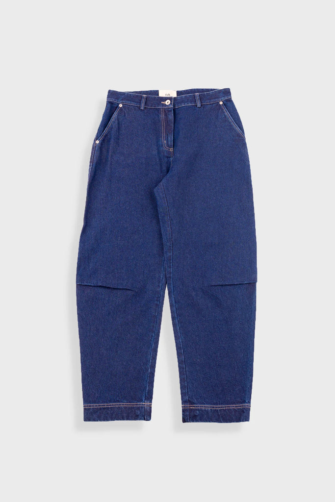 Folk Barrel Pants - Indigo Denim