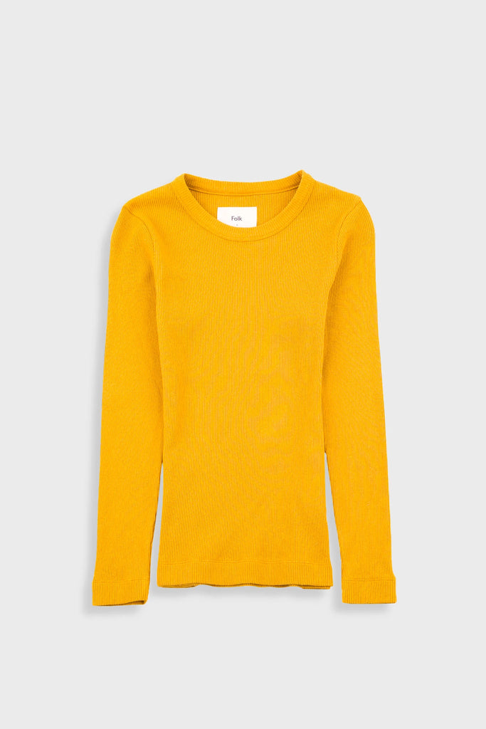 Folk LS Fitted T-shirt - Chrome Yellow