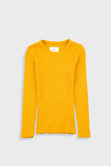 Folk LS Fitted T-shirt - Chrome Yellow