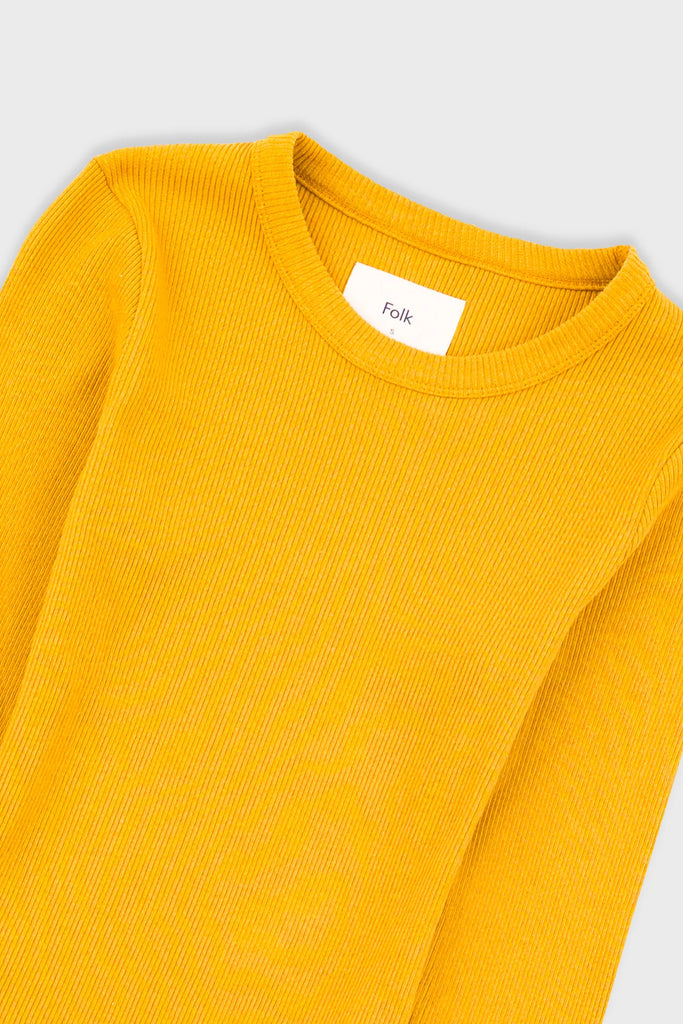 Folk LS Fitted T-shirt - Chrome Yellow