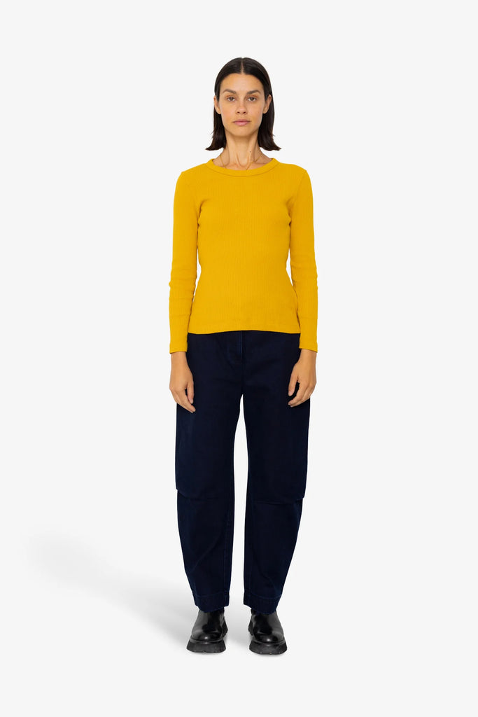 Folk LS Fitted T-shirt - Chrome Yellow