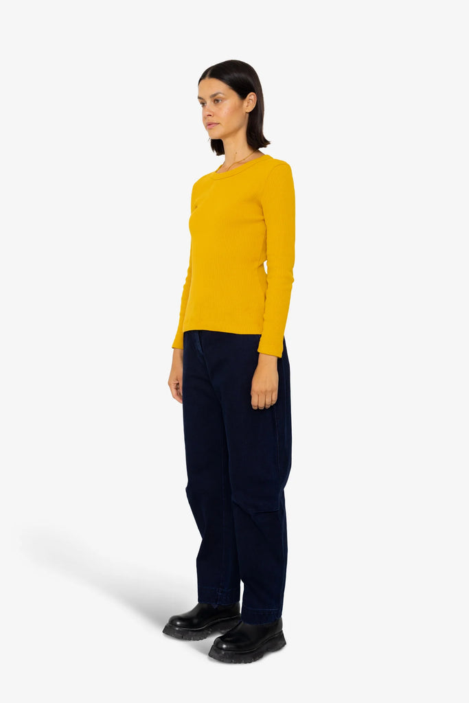 Folk LS Fitted T-shirt - Chrome Yellow