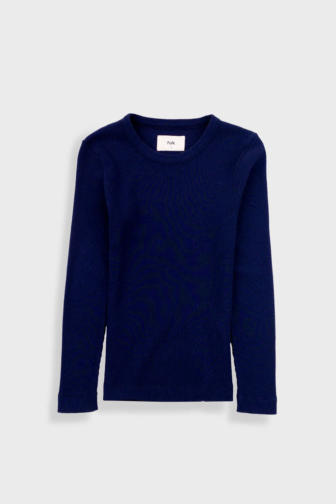Folk LS Fitted T-shirt - Ink