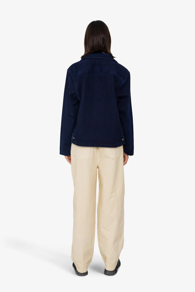 Folk Worker Overshirt - Deep Indigo Slub