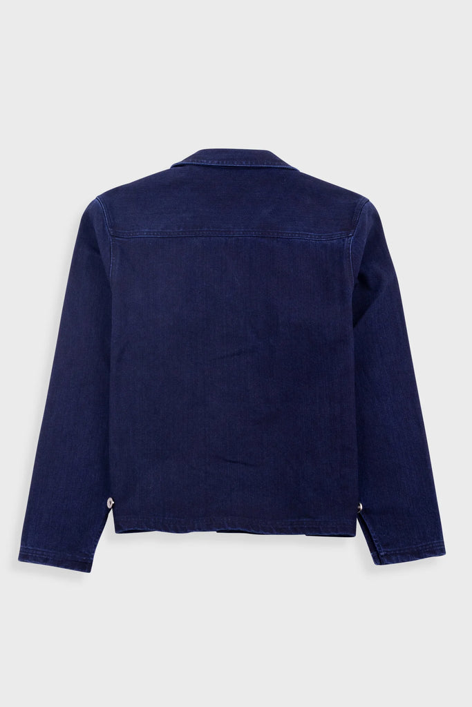 Folk Worker Overshirt - Deep Indigo Slub