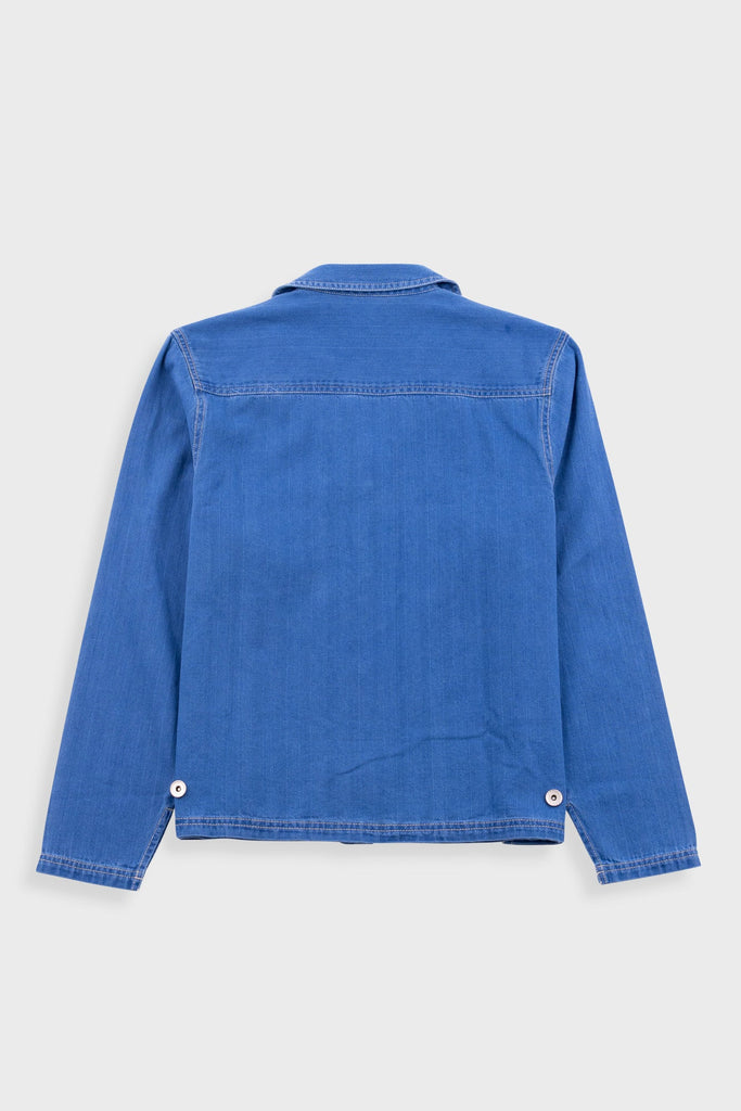 Folk Worker Overshirt - Denim Herringbone