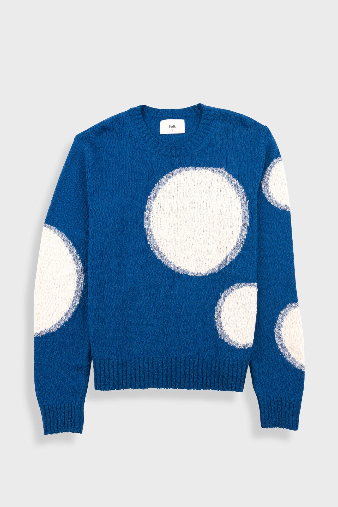 Folk Chain Crew Jumper - Blue Mix