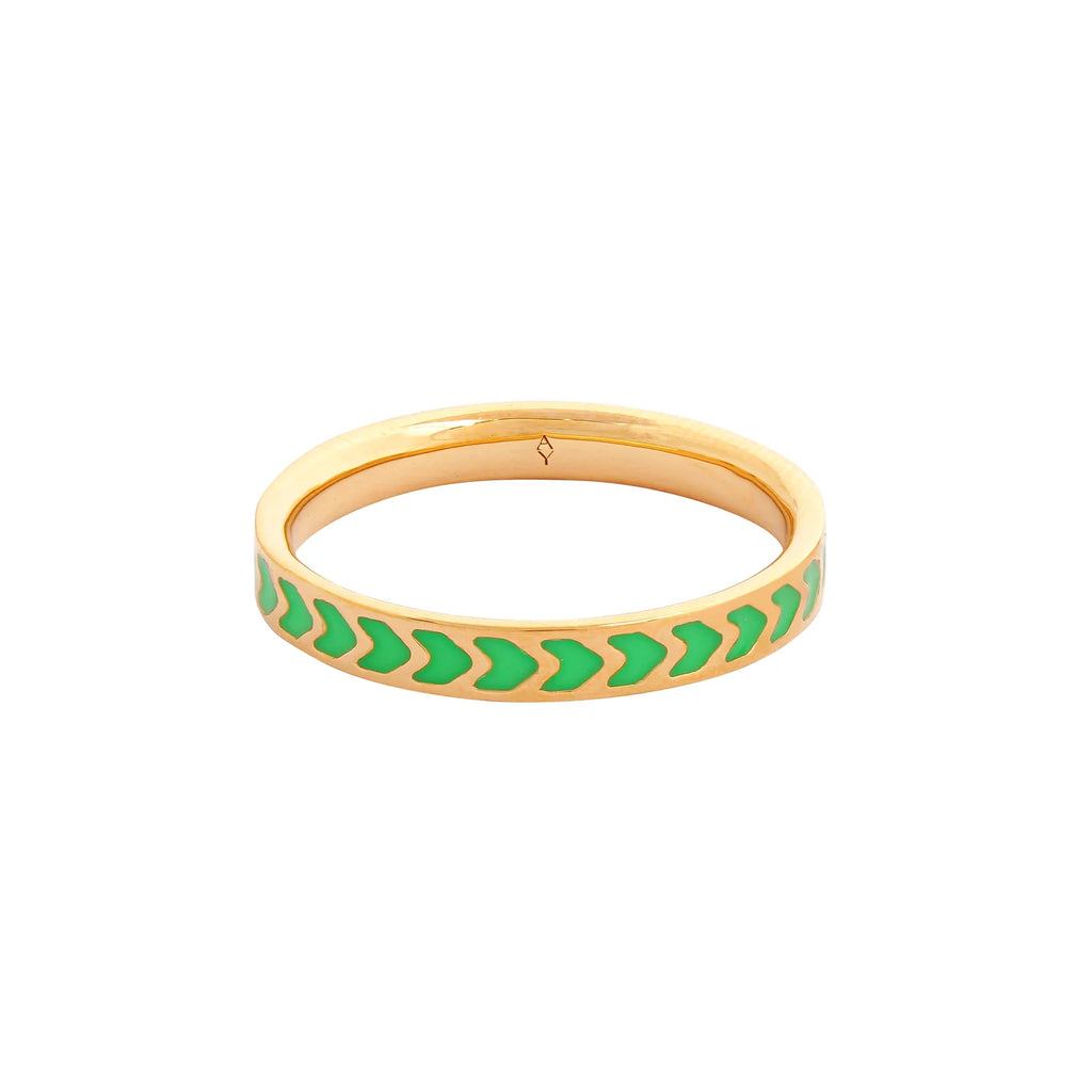 Après Youth Spark Enamel Ring - Green