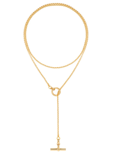 Tilly Sveaas Gold Fine Lariat Necklace