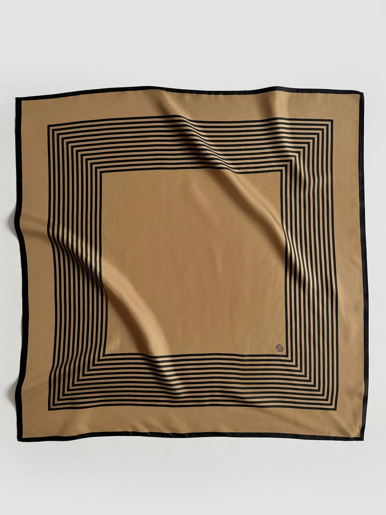 lescarf STRIPED SCARF | GOLD & BLACK | 80cm