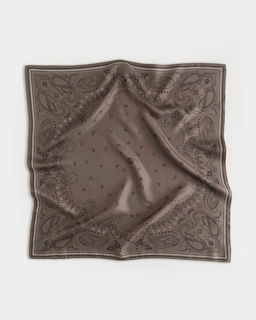 lescarf PAISLEY | TAUPE, BLACK & WHITE | 65cm