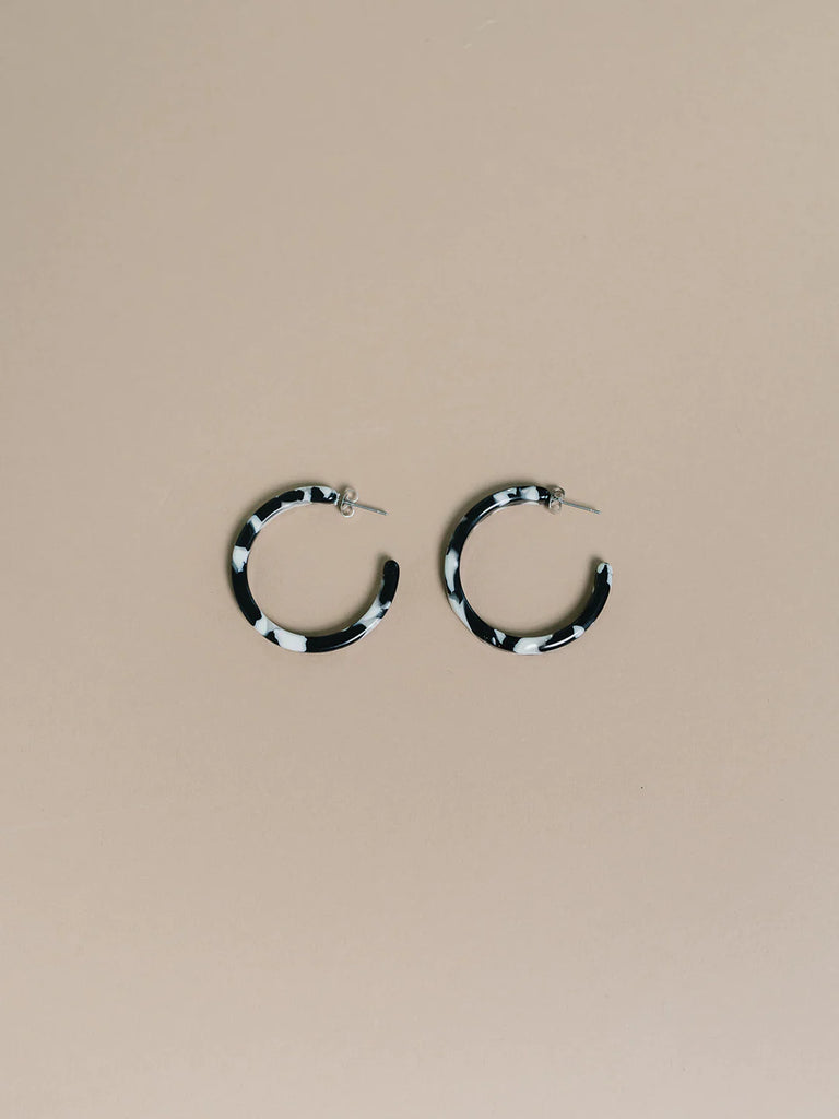 NAT + NOOR Nora Hoops - Black + White