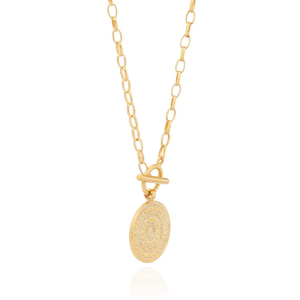 Anna Beck Circle Toggle Necklace - Gold