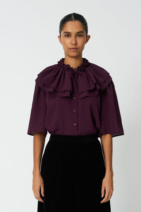 STELLA NOVA Frill Top - Beetroot