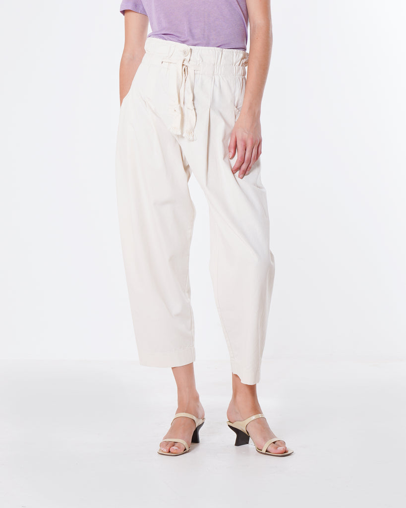 EMIN + PAUL Paperbag Trousers - Off White