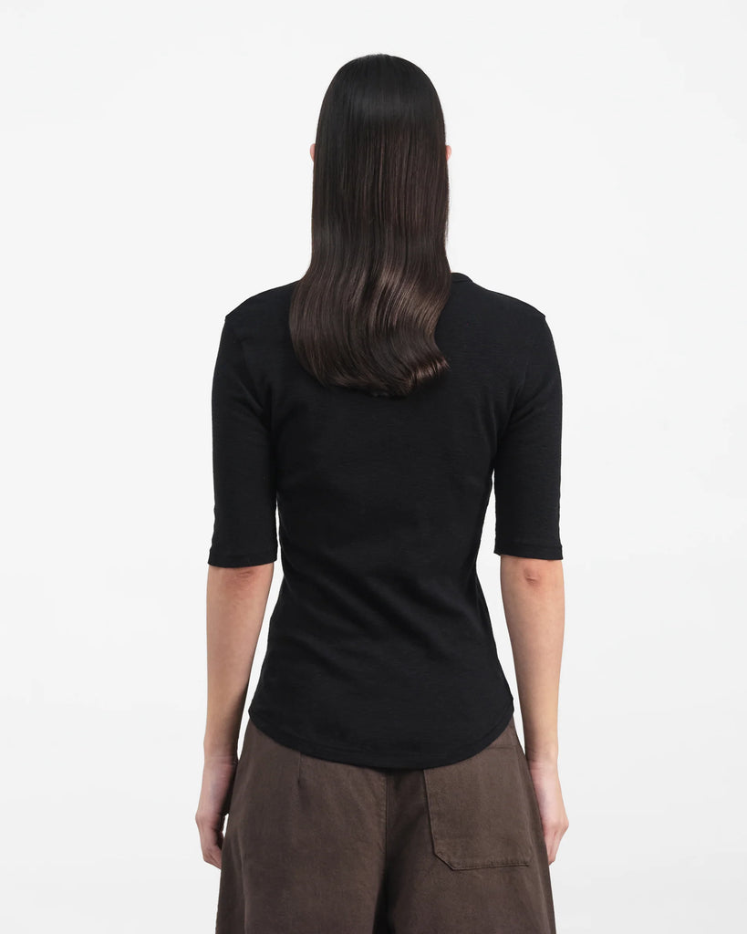 YMC Charlotte Short Sleeved Top - Black