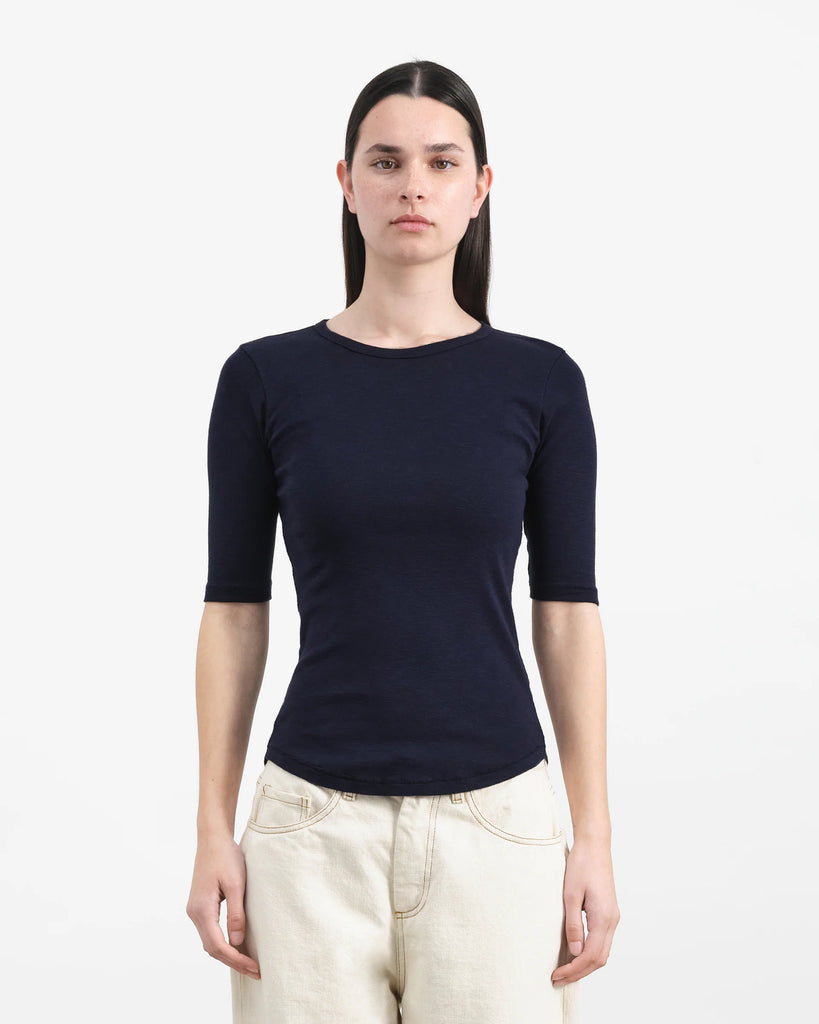 YMC Charlotte Short Sleeved Top - Navy
