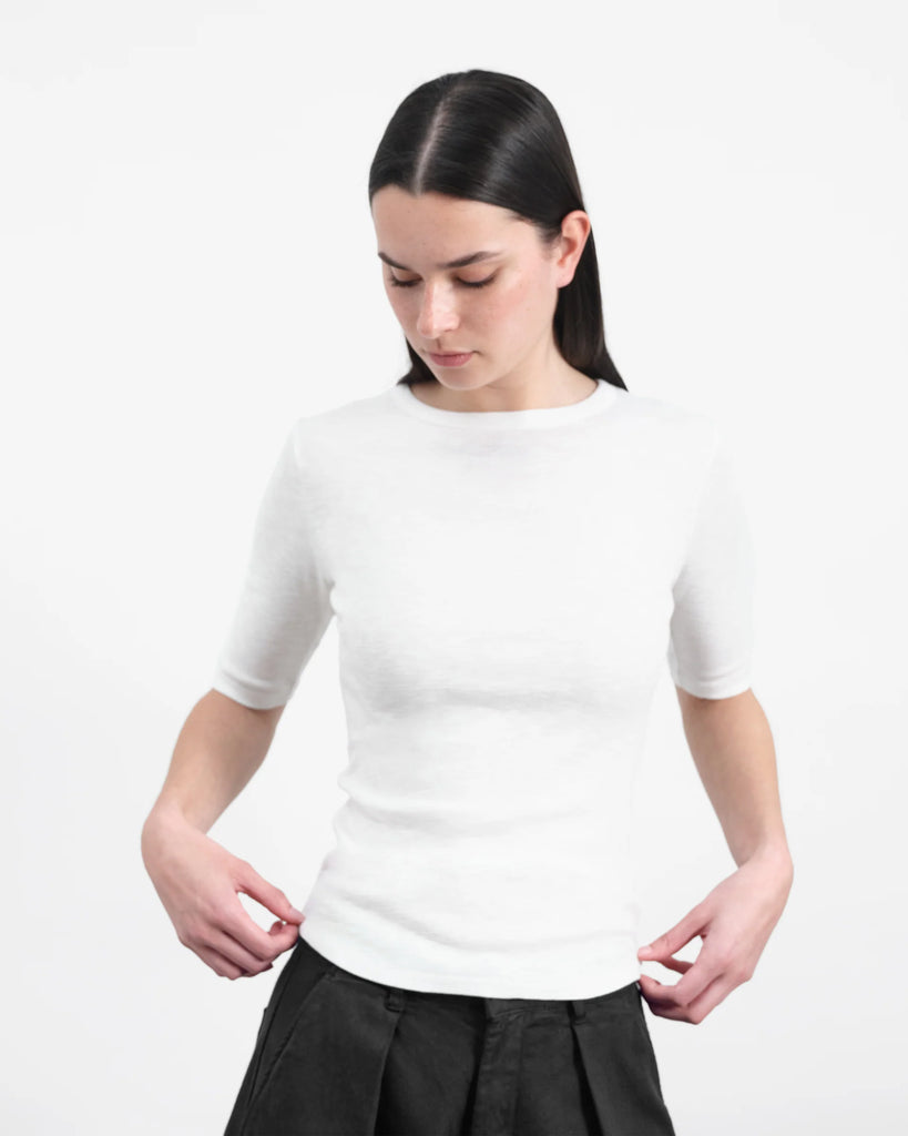 YMC Charlotte Short Sleeved Top - White