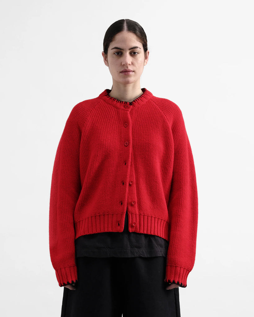 YMC Lotus Cardigan - Red