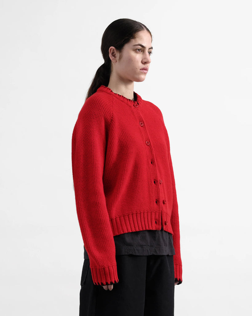 YMC Lotus Cardigan - Red