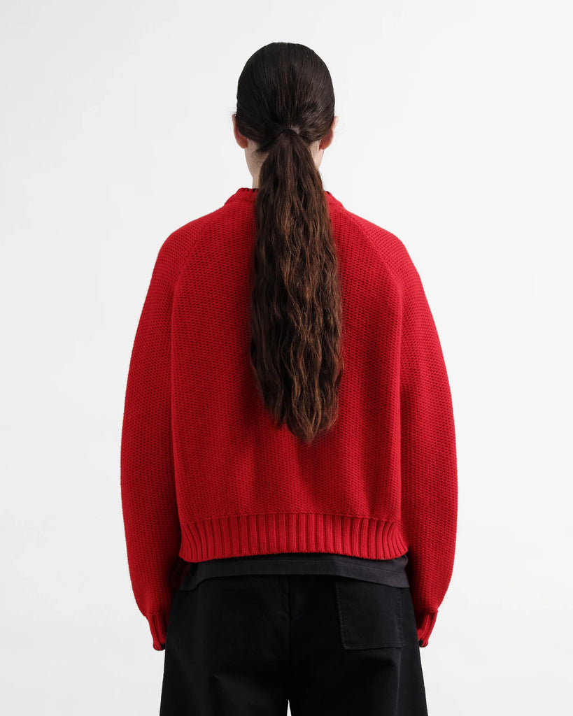 YMC Lotus Cardigan - Red