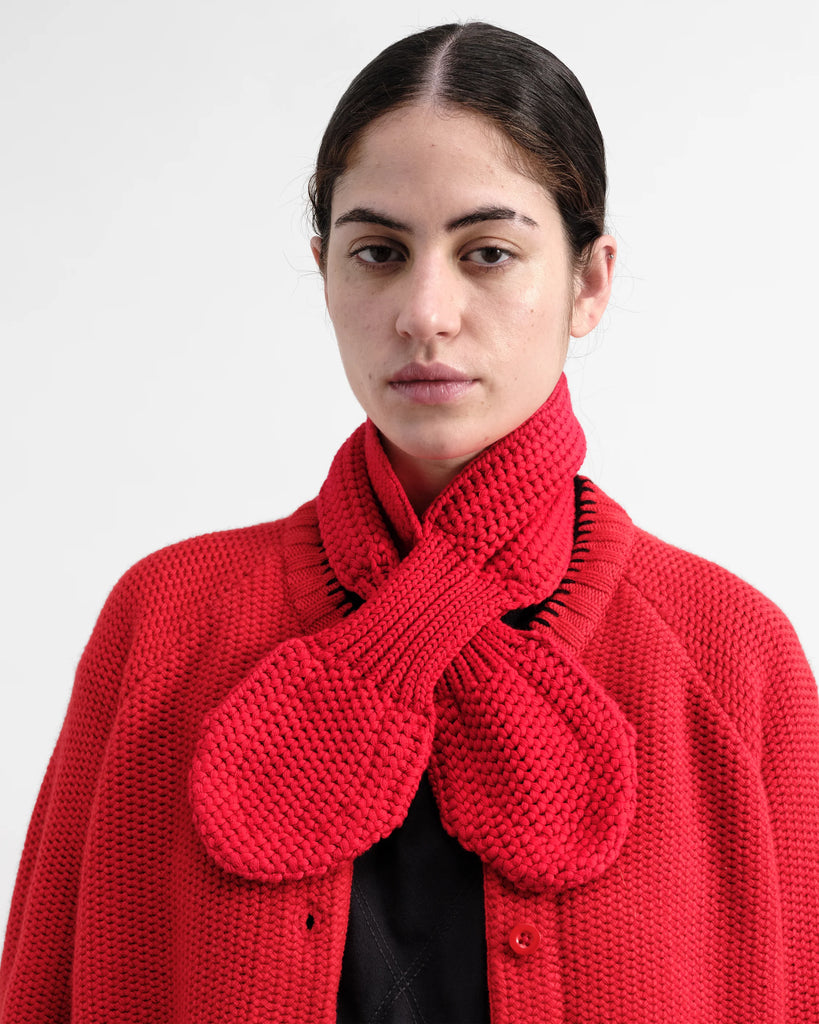 YMC Slotted Scarf - Red