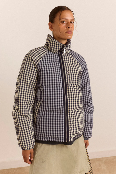 Damson Madder Opal Puffer - Mix Gingham