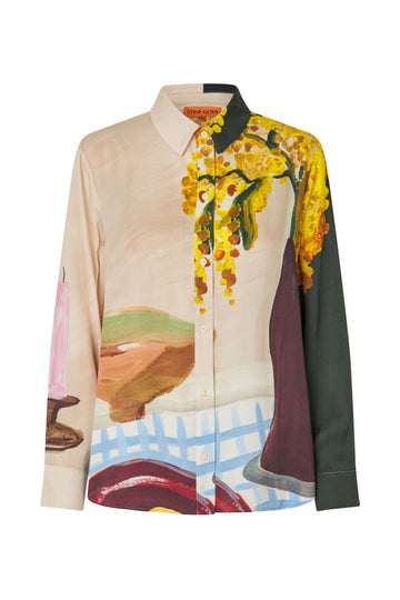 STINE GOYA Dry Viscose, Long Sleeve Shirt - Lemons On A Plate