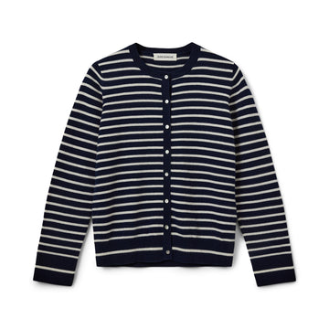 SOFIE SCHNOOR CISSESW STRIPE CARDIGAN - Dark Blue