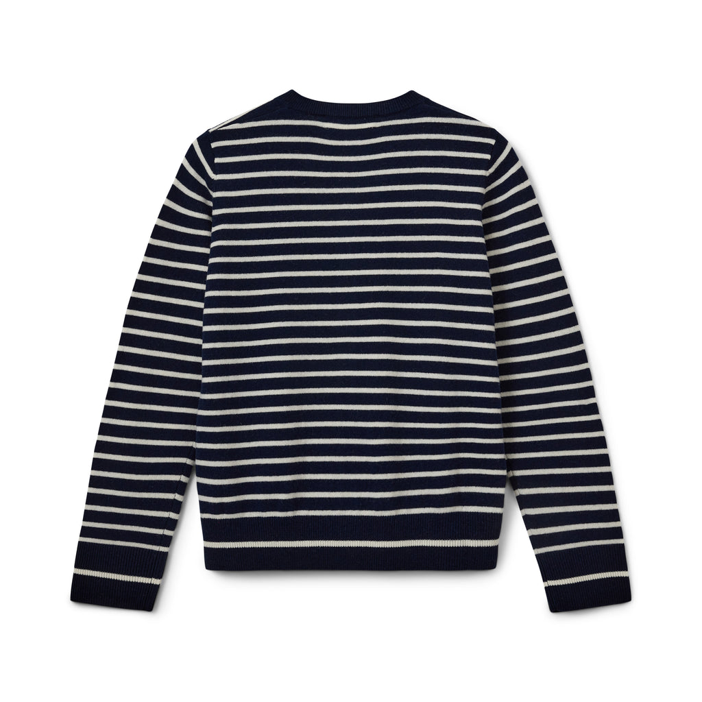 SOFIE SCHNOOR CISSESW STRIPE CARDIGAN - Dark Blue