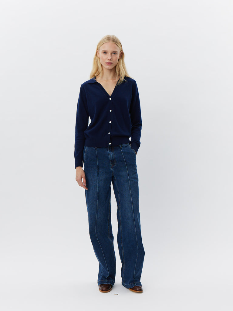 SOFIE SCHNOOR SKYLARSW CARDIGAN - Navy