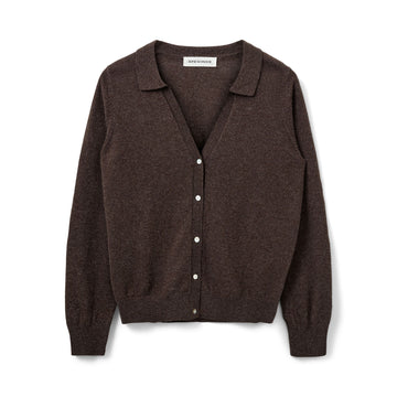 SOFIE SCHNOOR SKYLARSW CARDIGAN - Brown Fudge