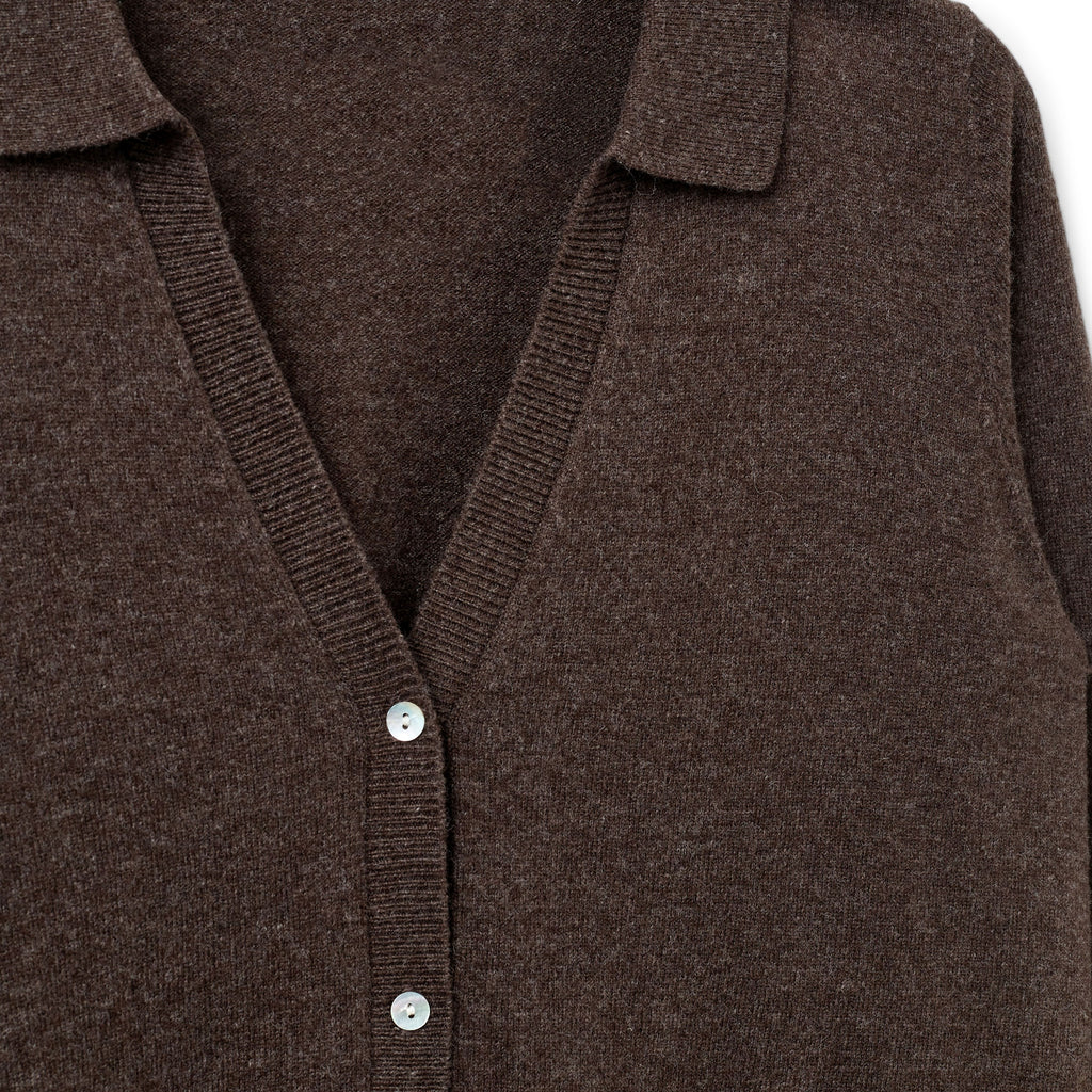 SOFIE SCHNOOR SKYLARSW CARDIGAN - Brown Fudge