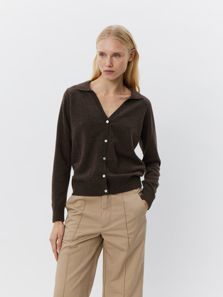 SOFIE SCHNOOR SKYLARSW CARDIGAN - Brown Fudge