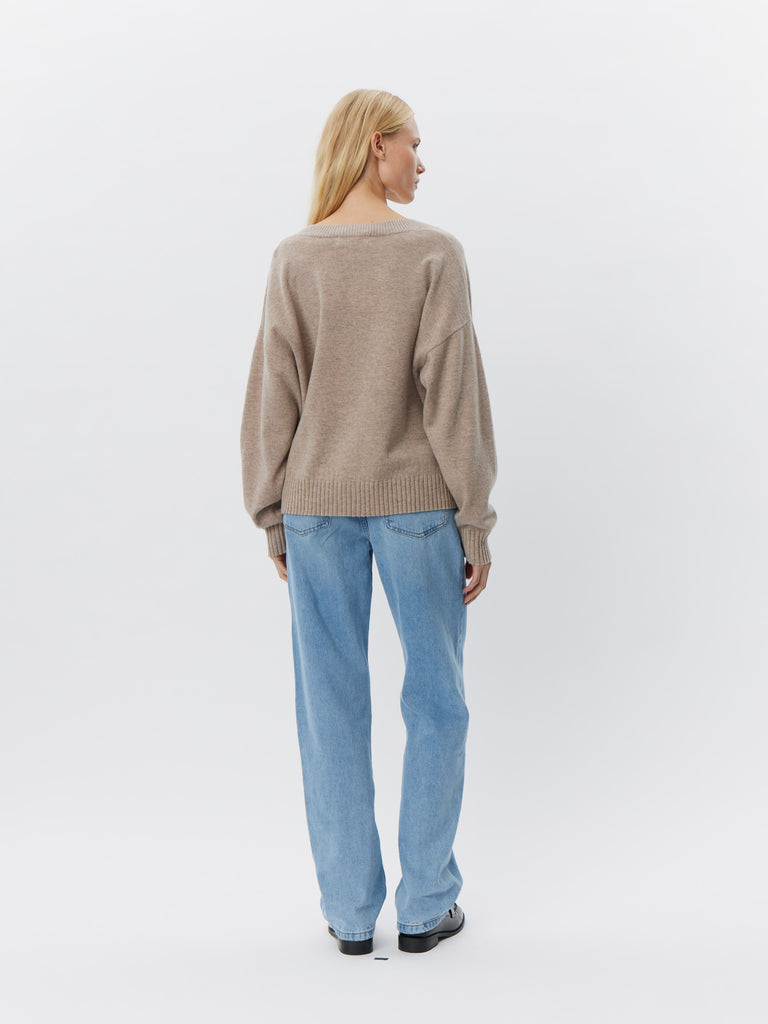 SOFIE SCHNOOR EDENSW JUMPER - Brown Melange