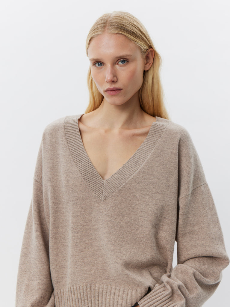 SOFIE SCHNOOR EDENSW JUMPER - Brown Melange