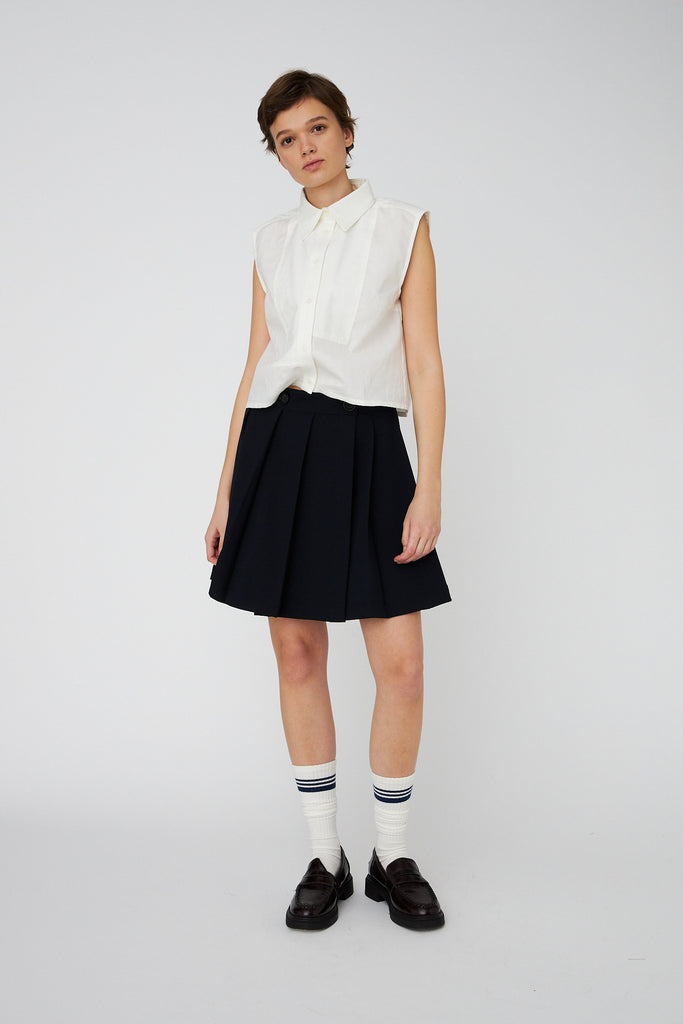 STELLA NOVA School mini plisse skirt - Navy