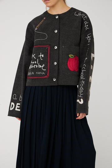 STELLA NOVA Chalk Board Jacket - Almost Black