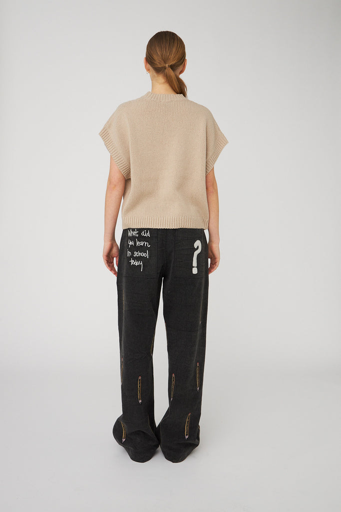 STELLA NOVA Cable Knit vest - sand