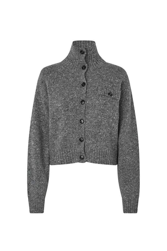 SAMSØE SAMSØE Salois Cardigan - Dark Grey Melange