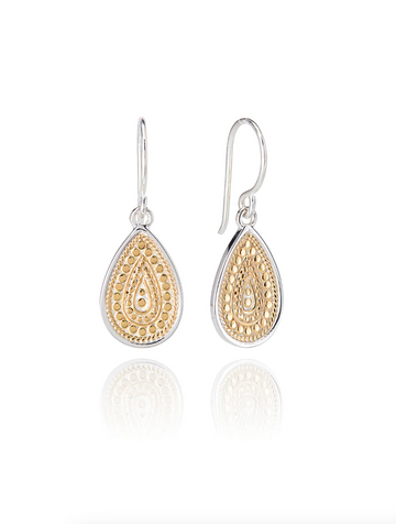 Anna Beck Signature Medium Beaded Teardrop Earrings - Gold