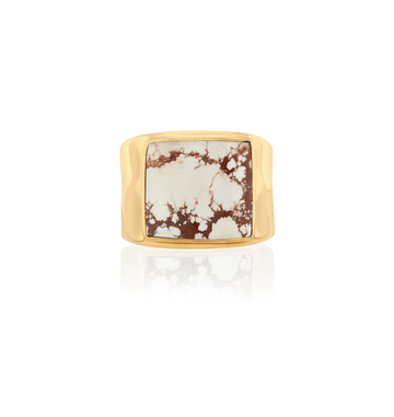 Anna Beck Inlay White Buffalo Turquoise Ring
