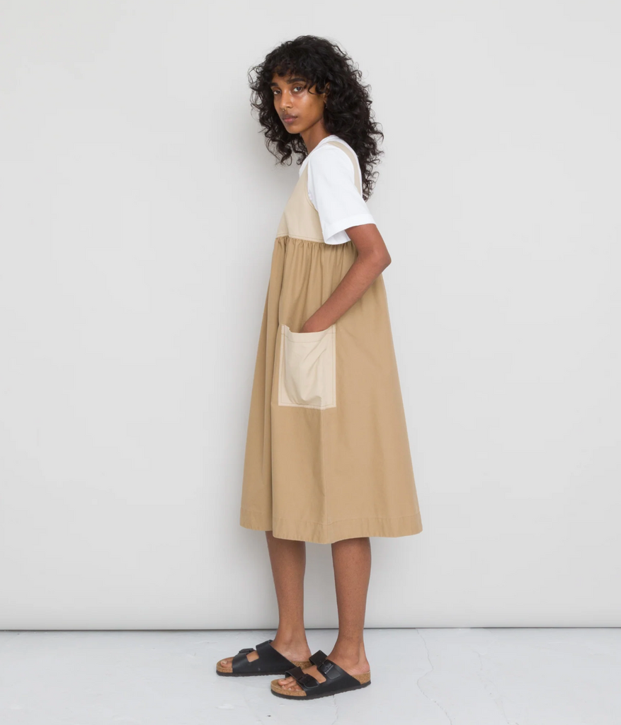 Folk Patch Pocket Dress Women's - Caramel Ripstop