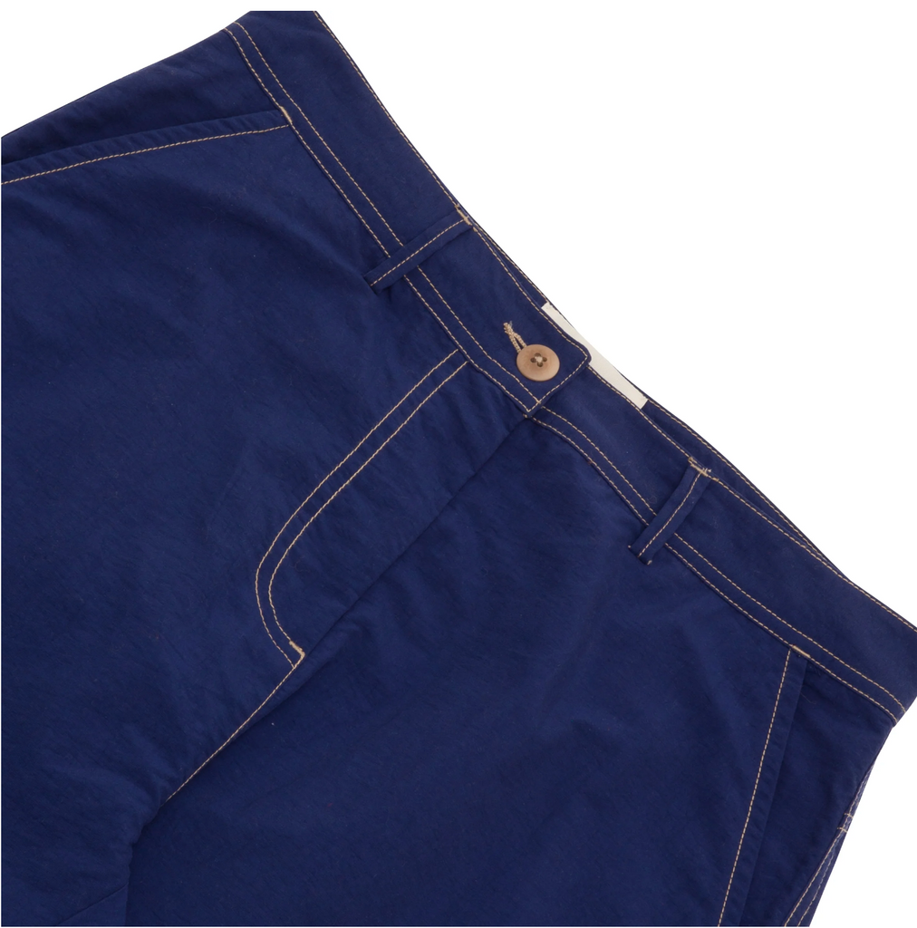 Folk Barrel Trousers - Mid Blue